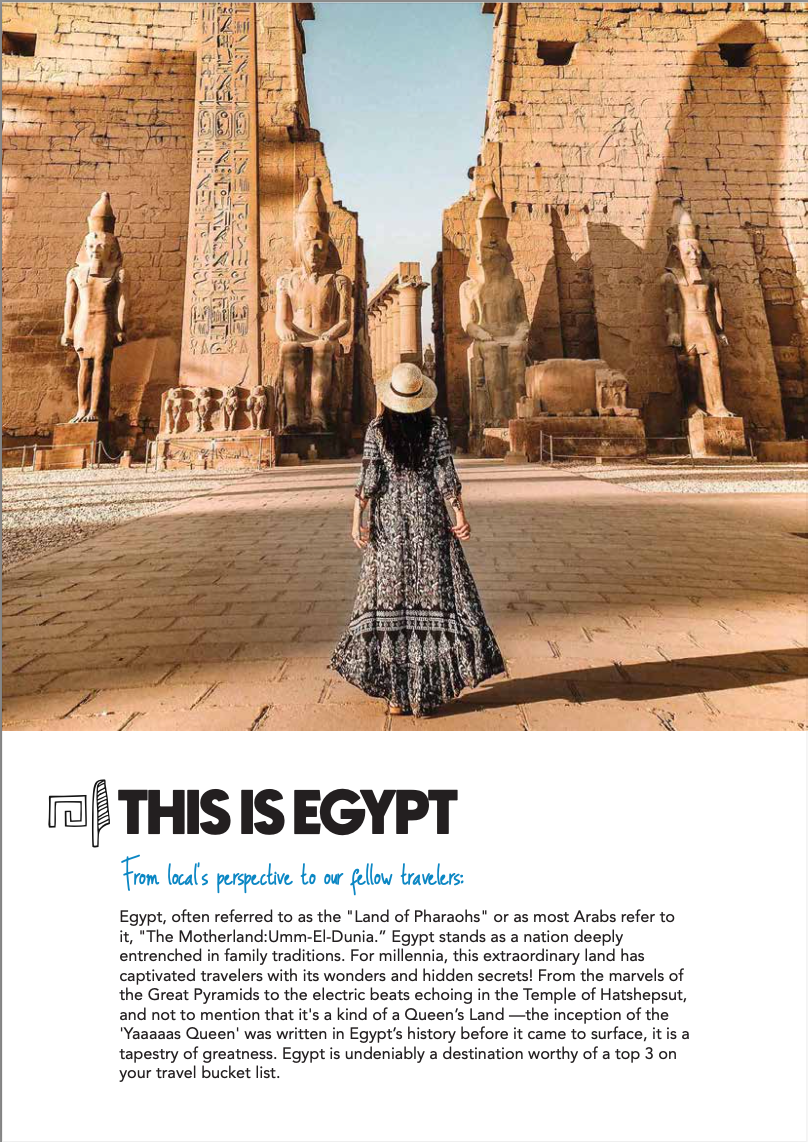 EXPLORE LIKE AN EGYPTIAN